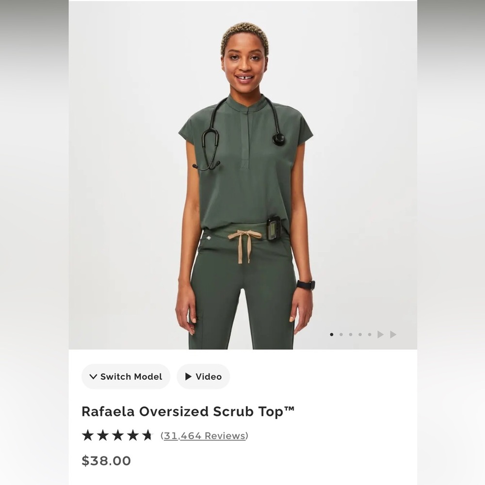 FIGS RAFAELA OVERSIZED SCRUB TOP